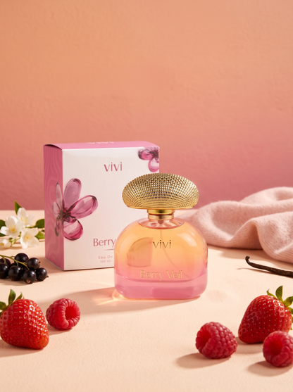 Berry Veil fragrance notes — strawberry, raspberry, blackberry, violet and vanilla