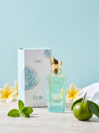 Étoile fragrance notes — rose, mint, frangipani and musk