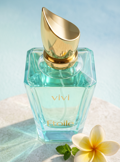 Étoile bottle detail — angled gold cap close-up