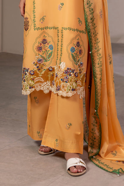 Honey Gold Embroidered Cotton Suit – view 2