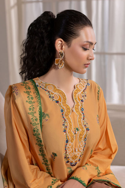 Honey Gold Embroidered Cotton Suit – view 4