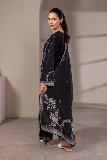 Black Embroidered Cotton Suit 01 – view 2