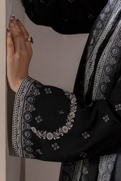 Black Embroidered Cotton Suit 01 – view 4