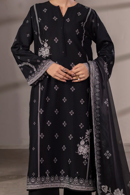 Black Embroidered Cotton Suit 01 – view 5