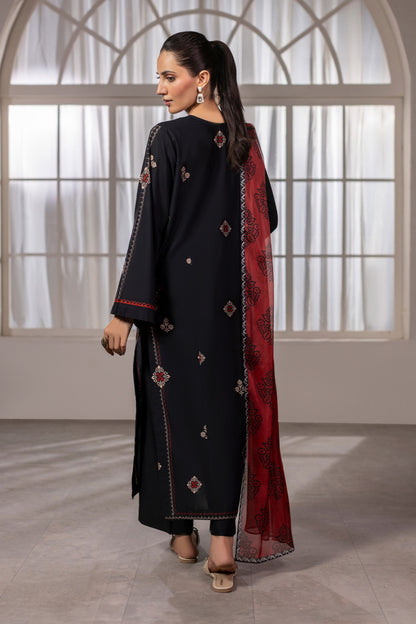 Black Embroidered Cotton Suit 02 – view 2