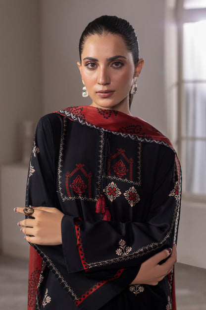Black Embroidered Cotton Suit 02 – view 3