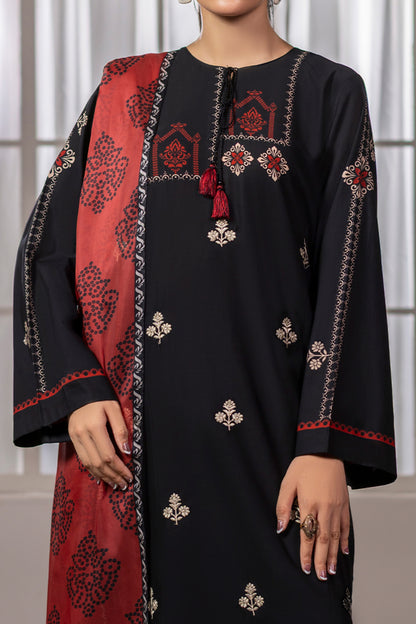 Black Embroidered Cotton Suit 02 – view 4