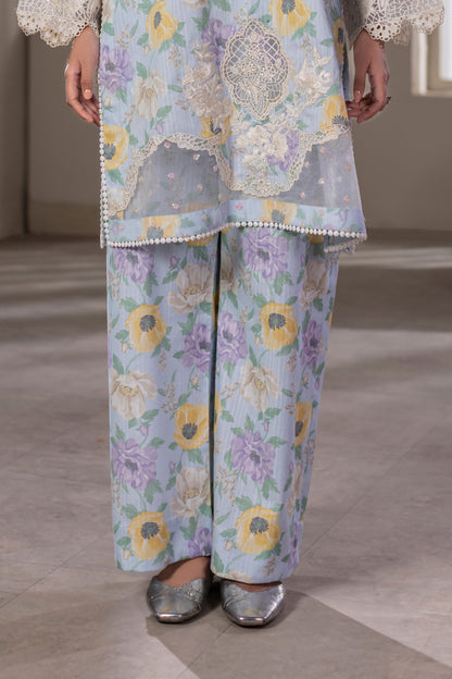 Cream White Embroidered Cotton Suit – view 5