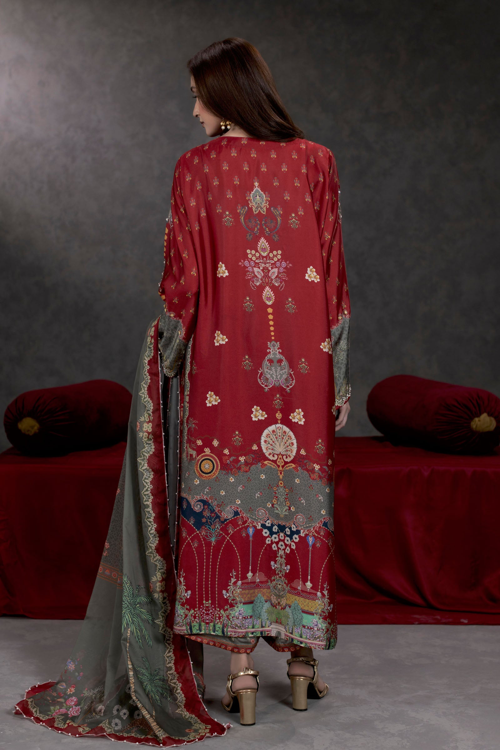Rang-e-Haya Shamoze Silk Suit – view 2