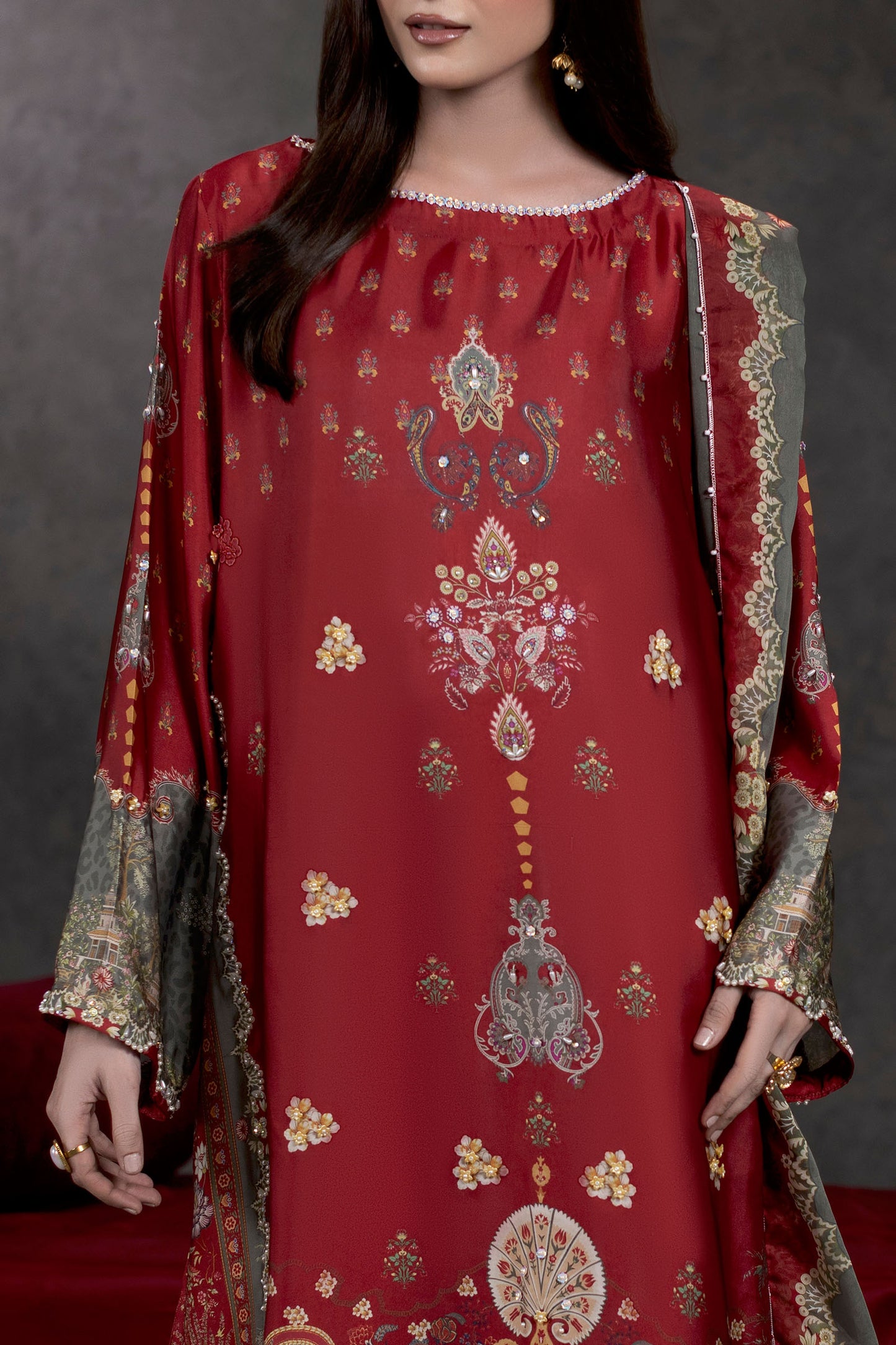 Rang-e-Haya Shamoze Silk Suit – view 5