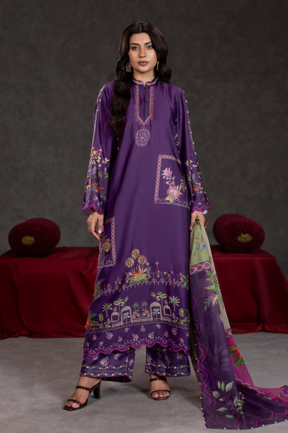 Violet Dynasty Shamoze Silk Suit