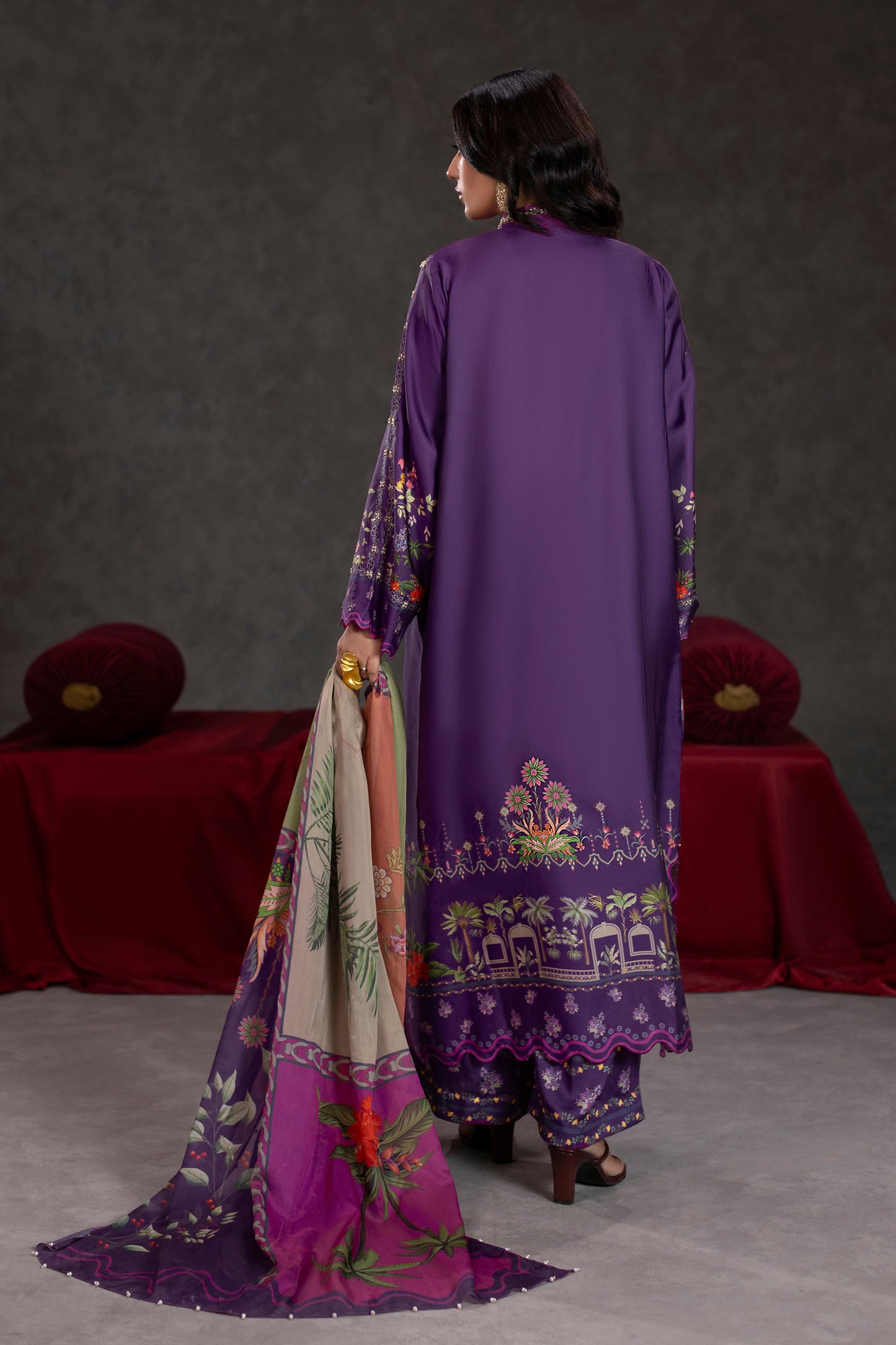 Violet Dynasty Shamoze Silk Suit – view 2