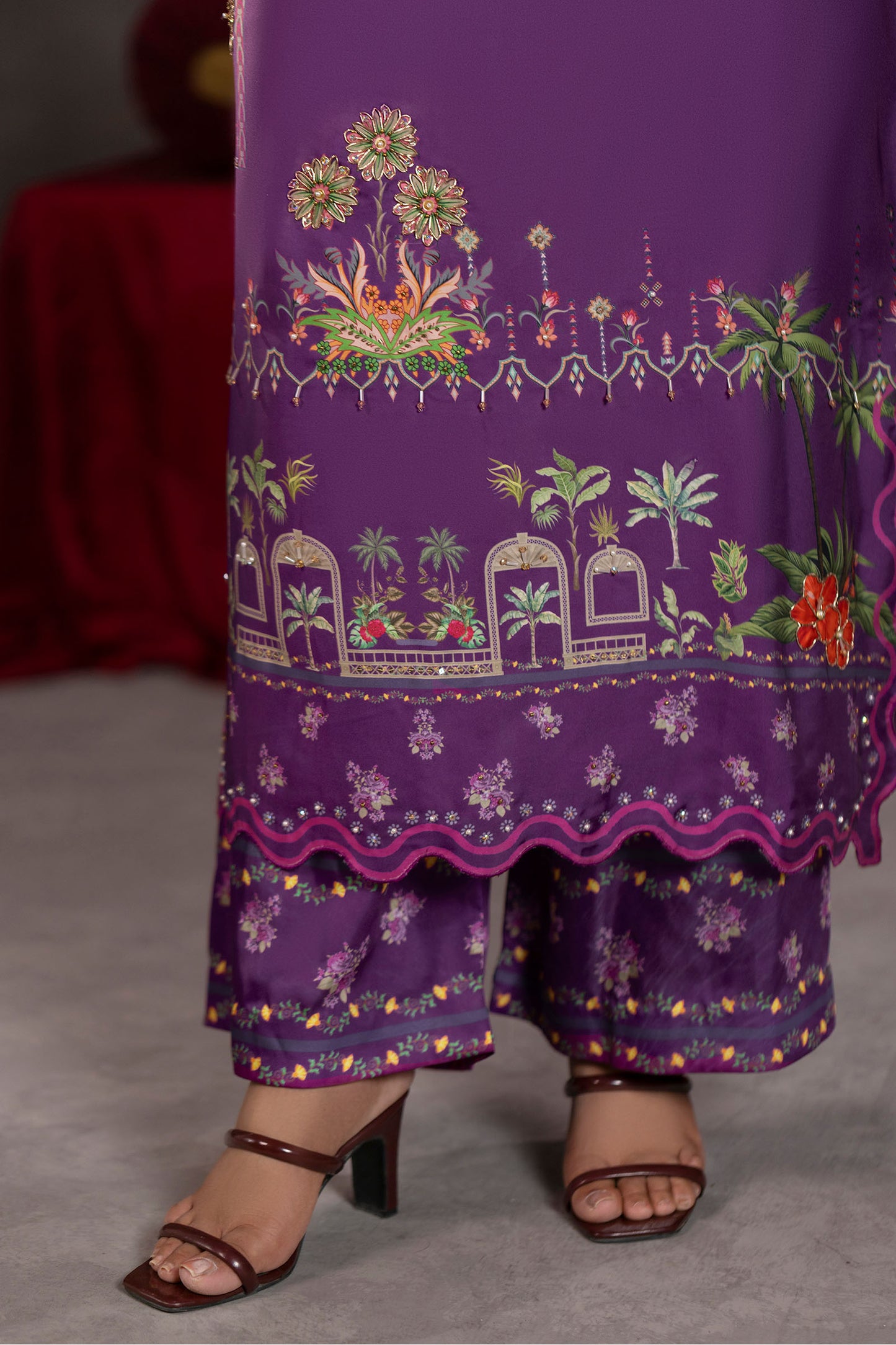 Violet Dynasty Shamoze Silk Suit – view 3