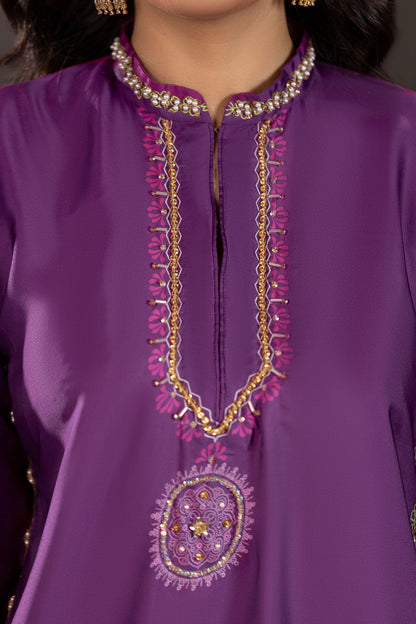 Violet Dynasty Shamoze Silk Suit – view 5