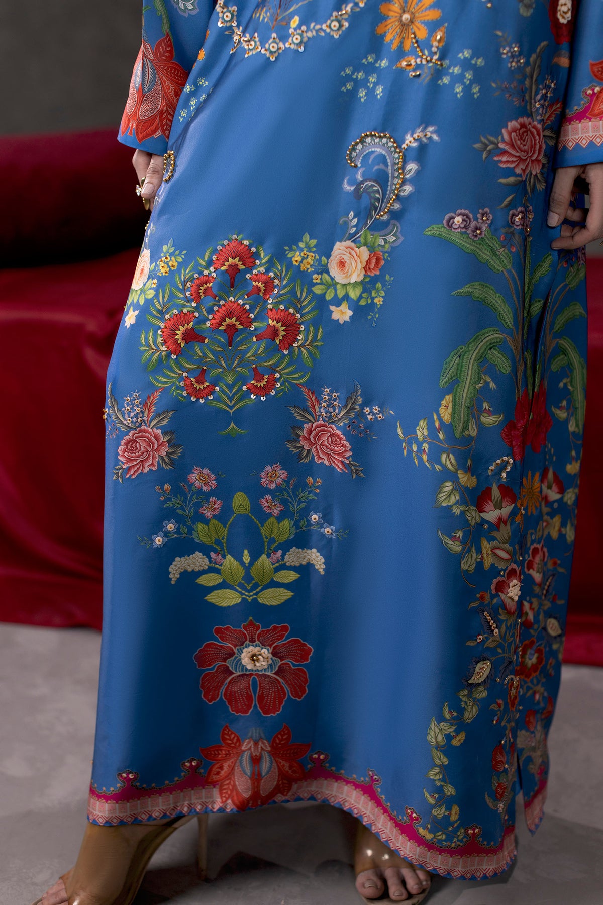 Midnight Florentine Shamoze Silk Suit – view 4
