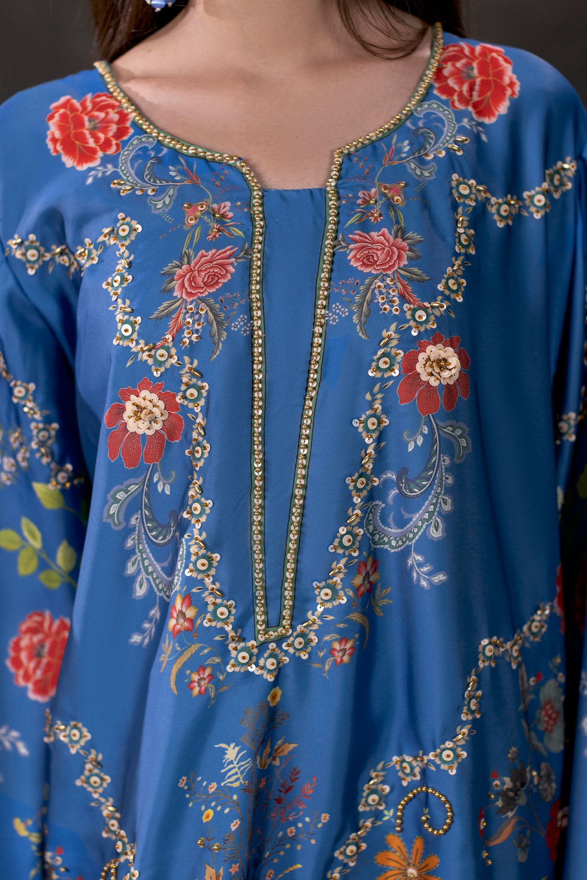 Midnight Florentine Shamoze Silk Suit – view 5