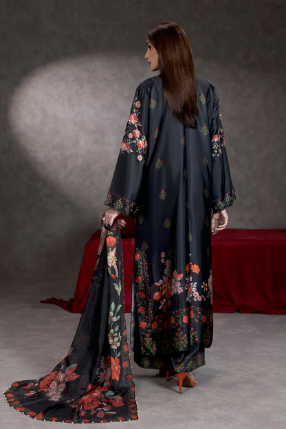 Midnight Flora Shamoze Silk Suit – view 2