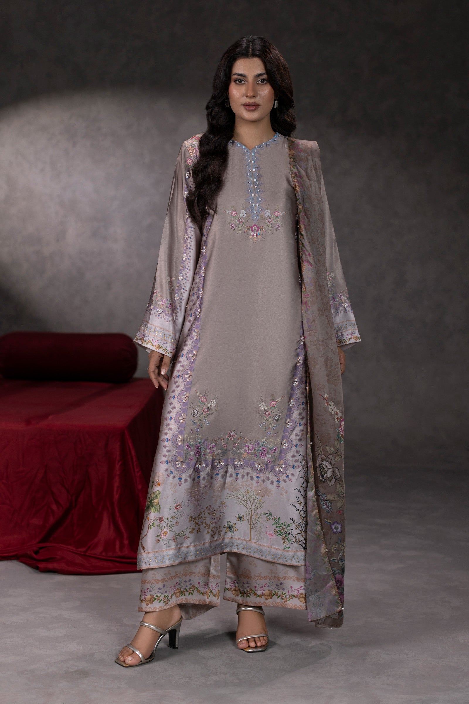 Dusty Bloom Shamoze Silk Suit