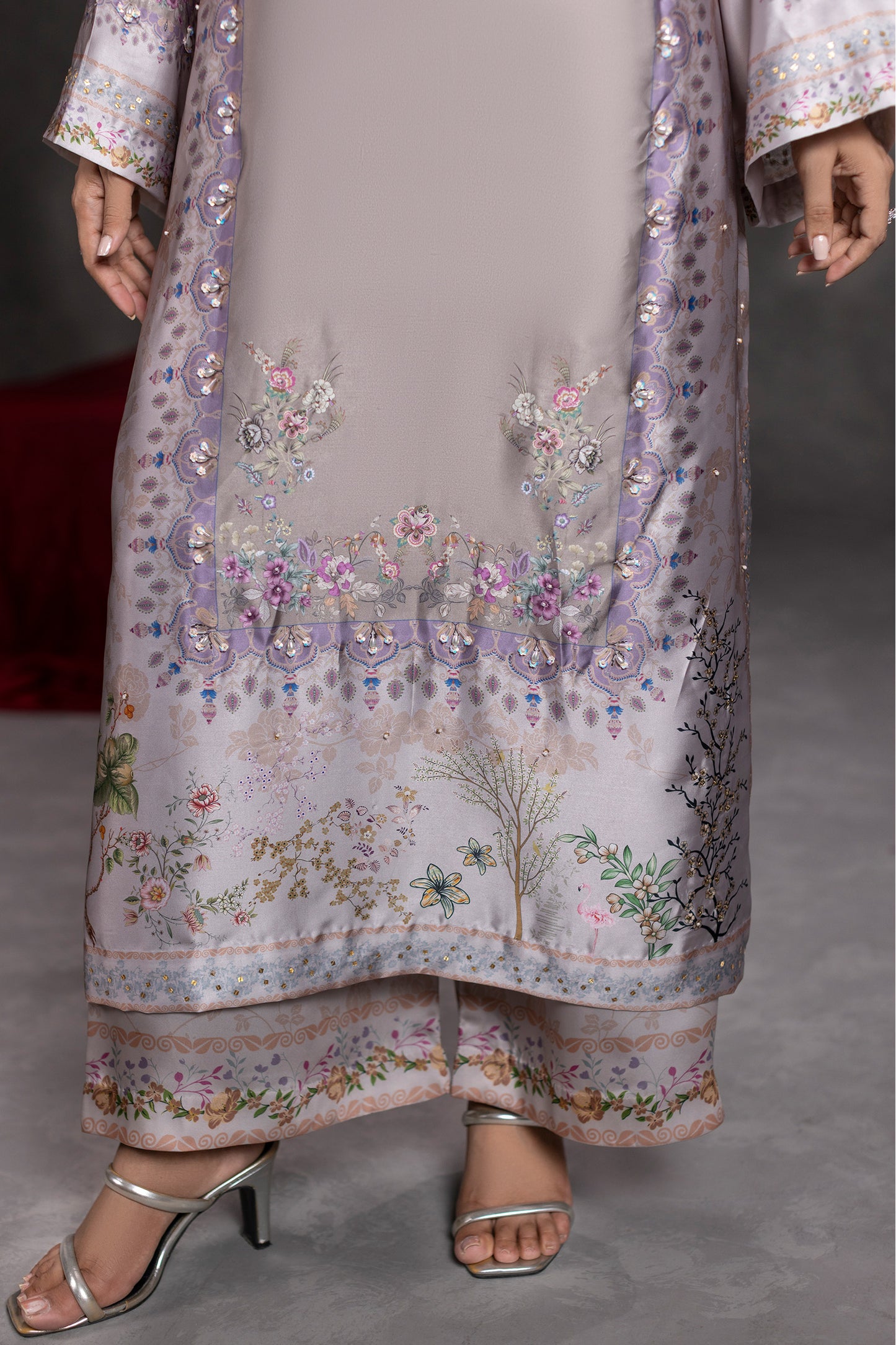 Dusty Bloom Shamoze Silk Suit – view 3