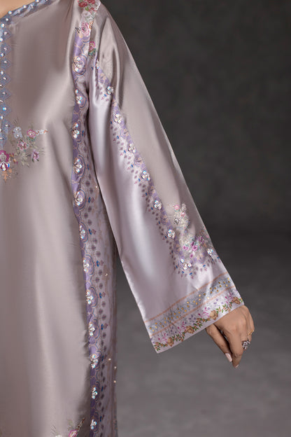 Dusty Bloom Shamoze Silk Suit – view 4